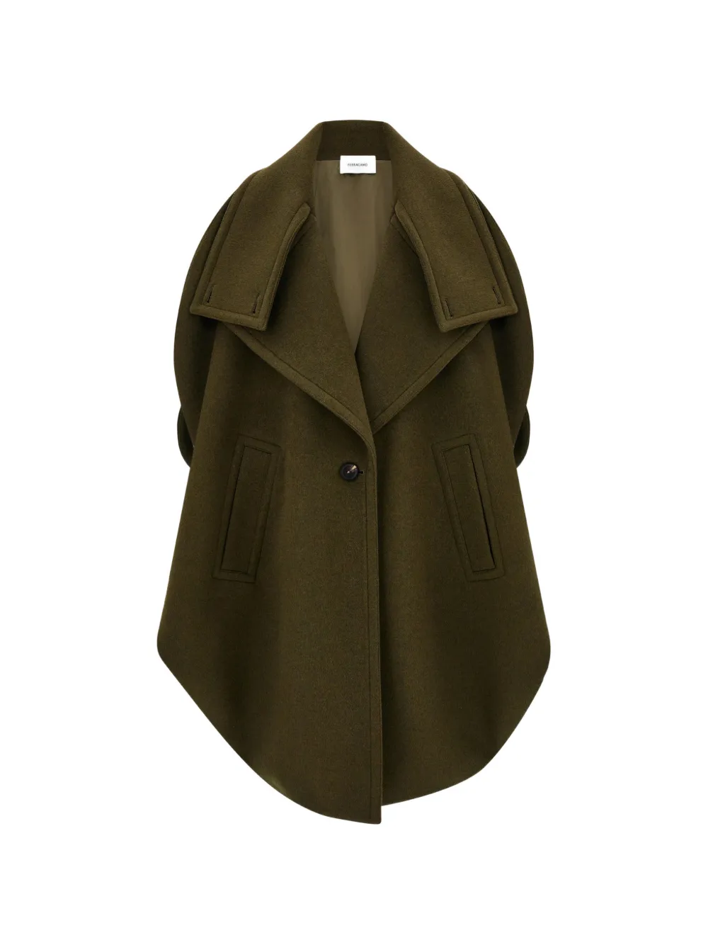 Ferragamo single-breasted peacoat - Green