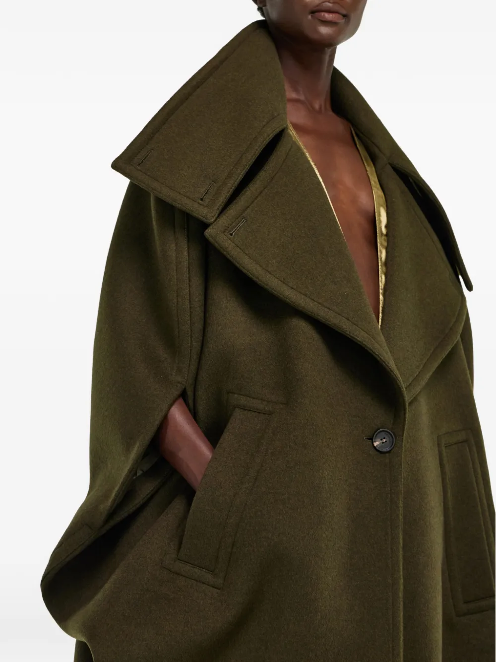 Ferragamo single-breasted peacoat Groen