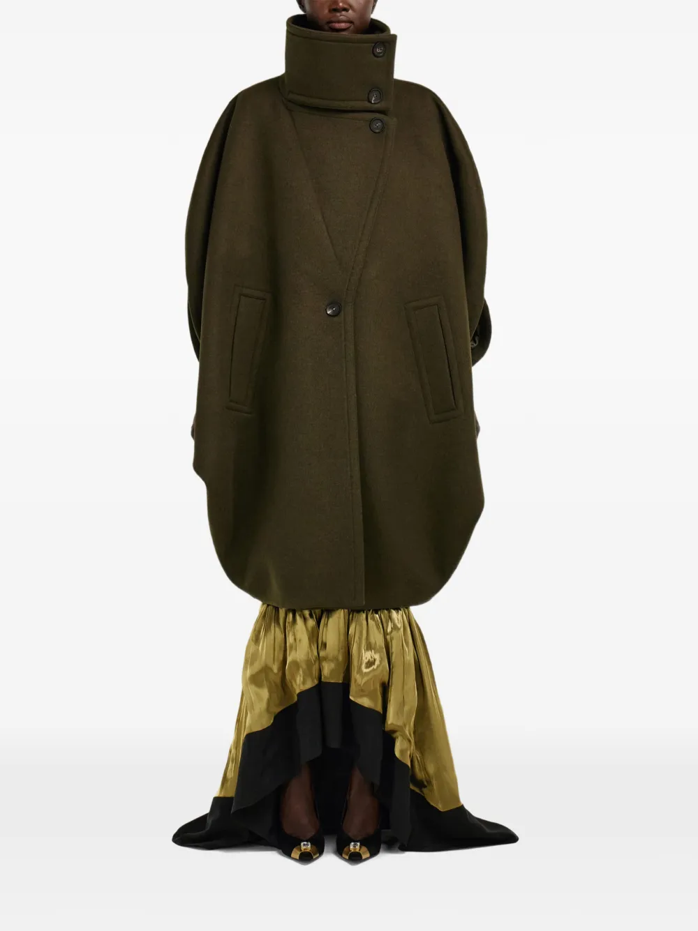 Ferragamo single-breasted peacoat Groen