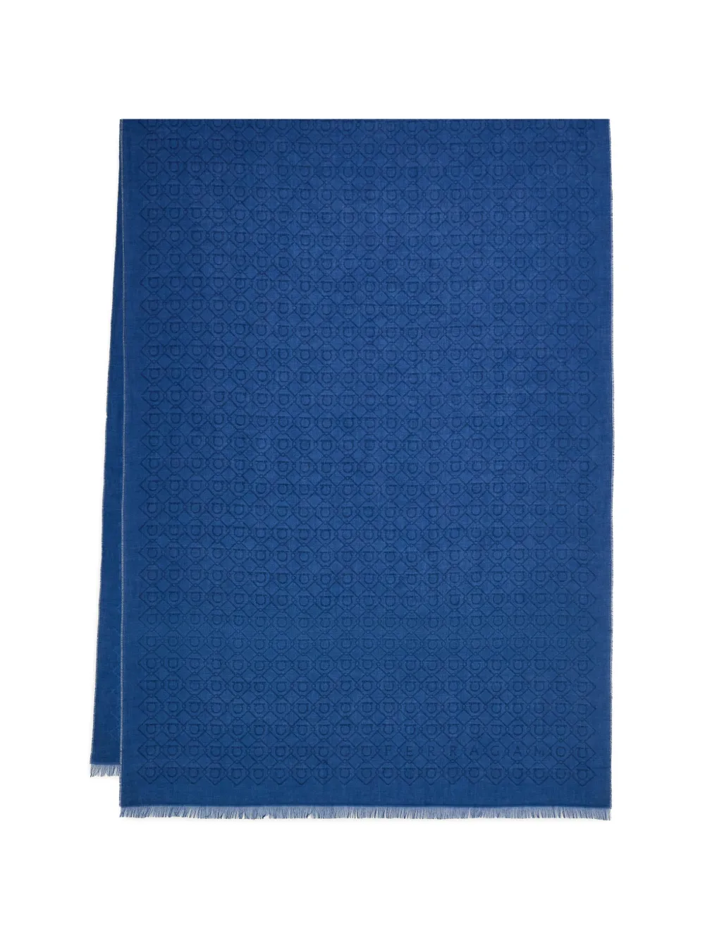 Ferragamo logo embellished stole Blauw