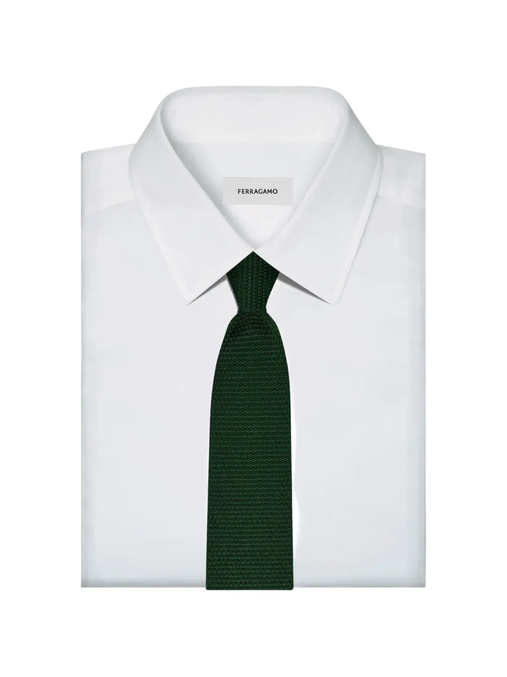 Ferragamo silk and cashmere tie infinite inspirations Groen