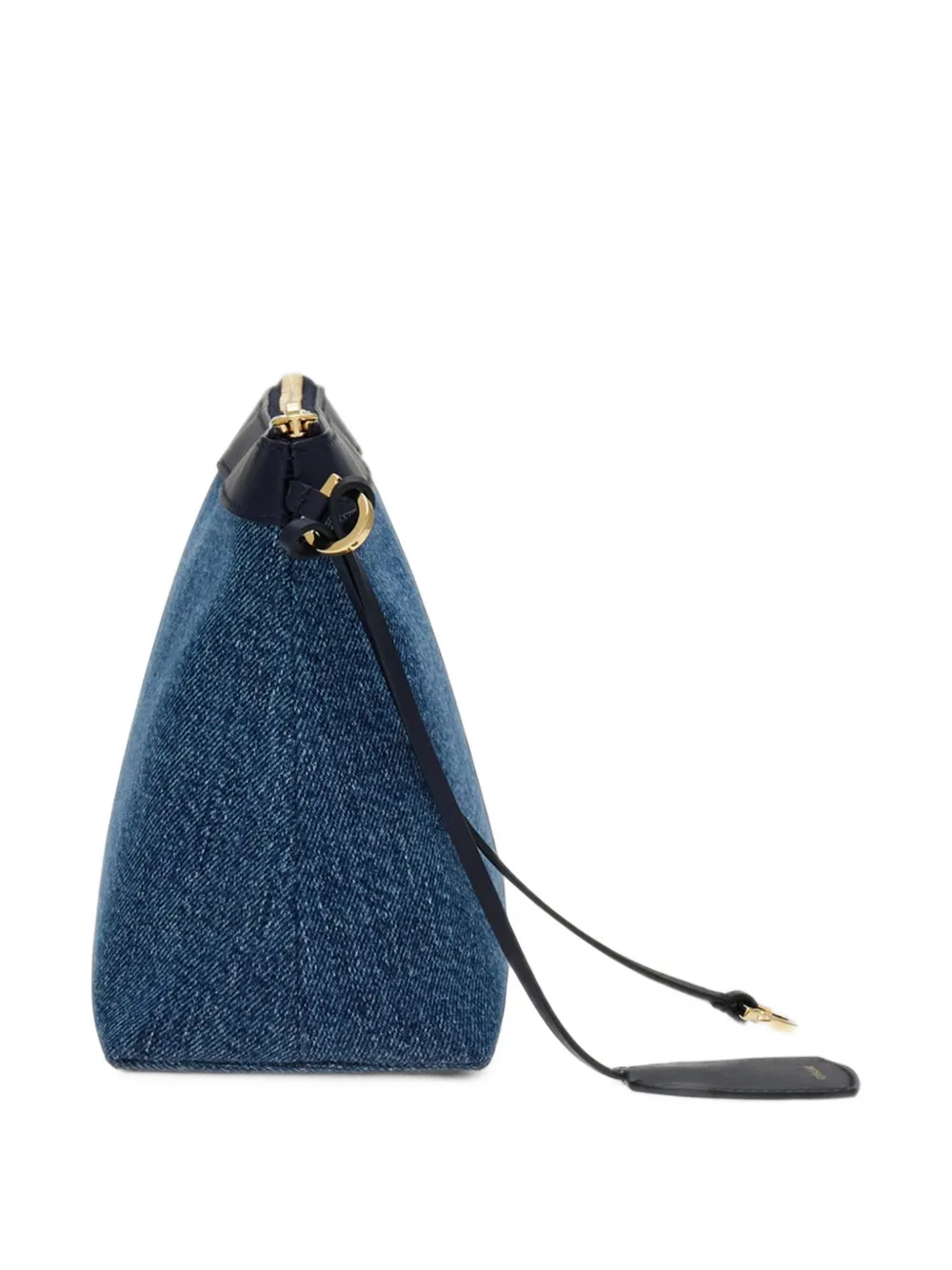 Ferragamo Denim clutch Blauw