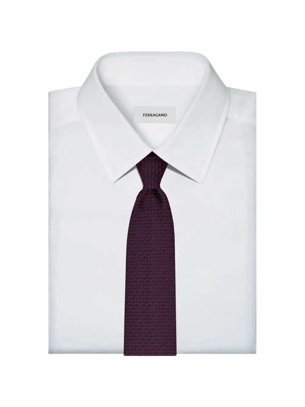 Ferragamo Archi print silk tie Infinite Inspirations Blauw