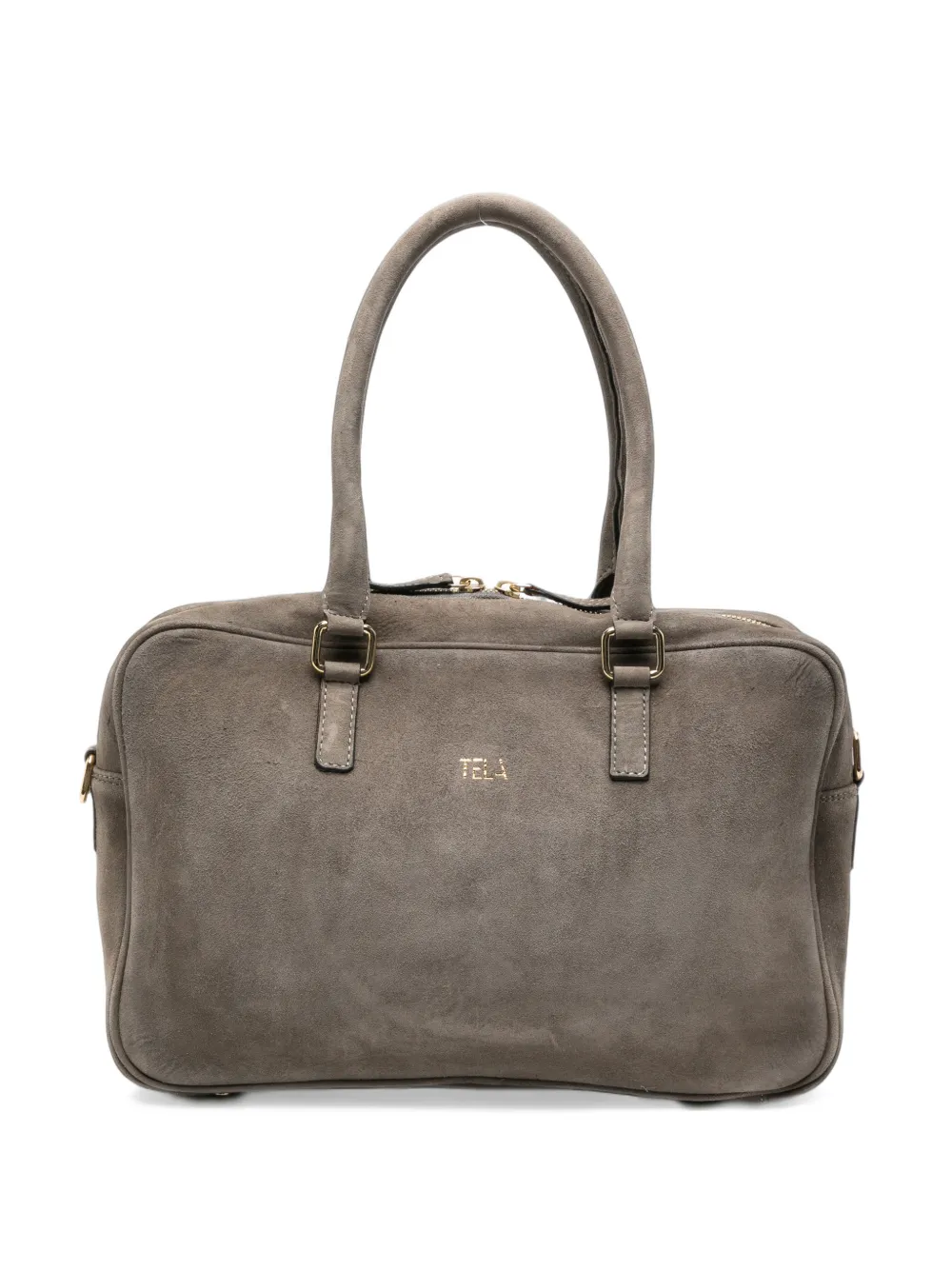 Tela Tamigi Suede Tote Bag In Gray