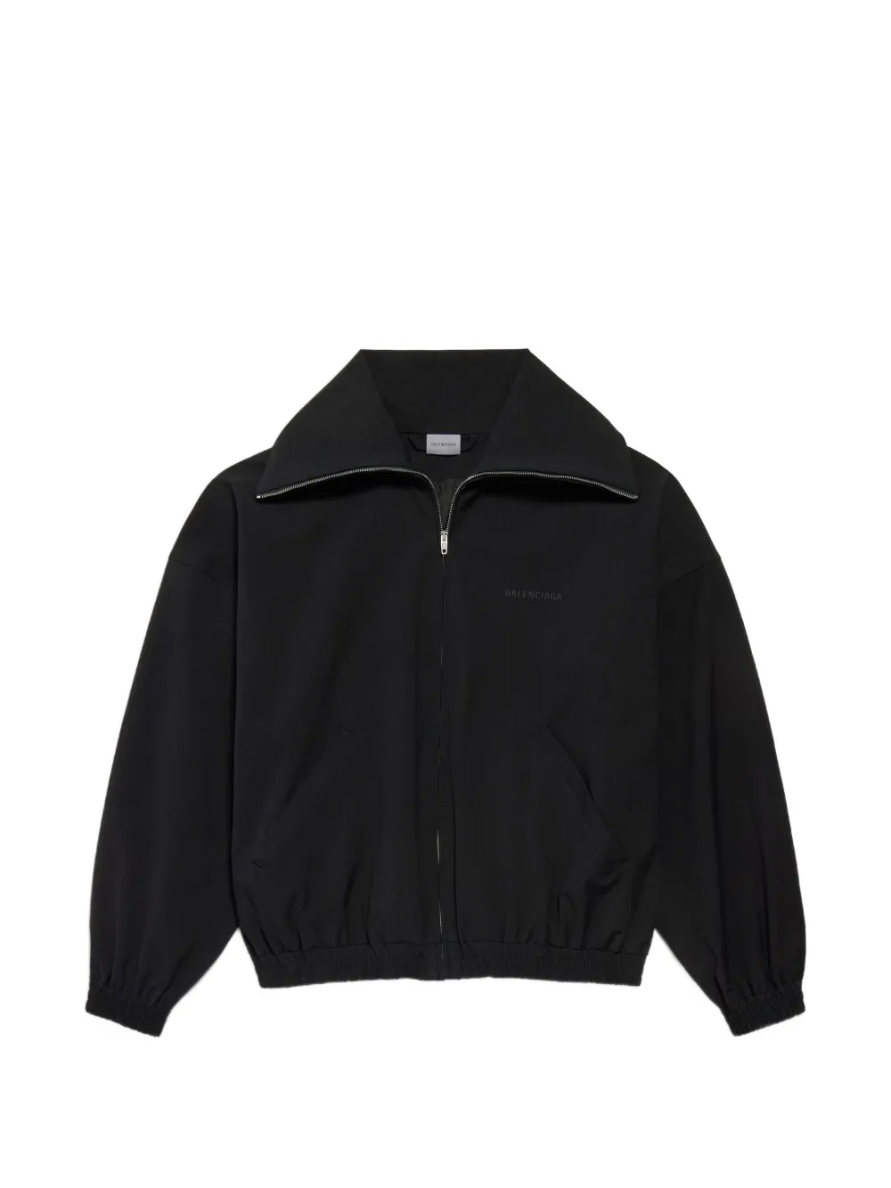 Balenciaga zip-up jersey jacket in black - Schwarz