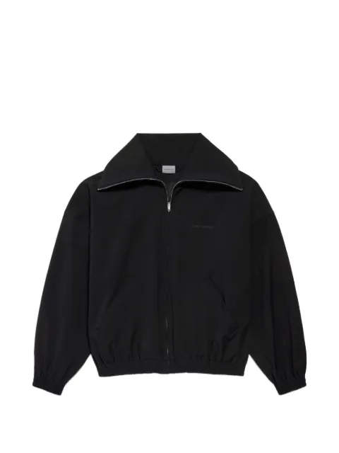 Balenciaga zip-up jersey jacket in black