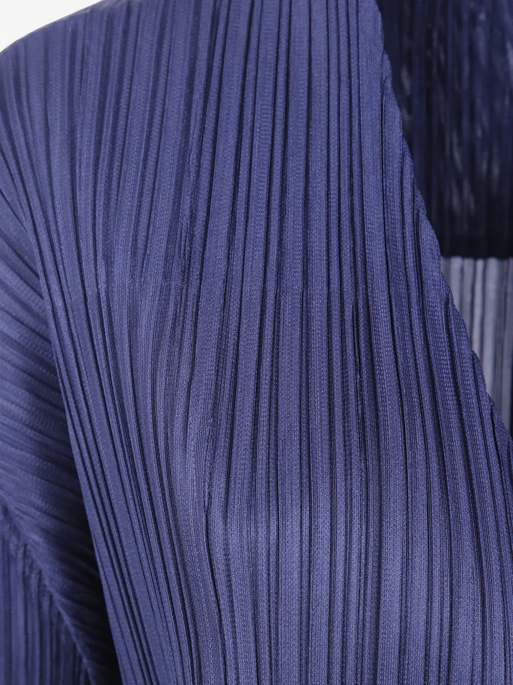 Pleats Please Issey Miyake pleated single-breasted coat Blauw