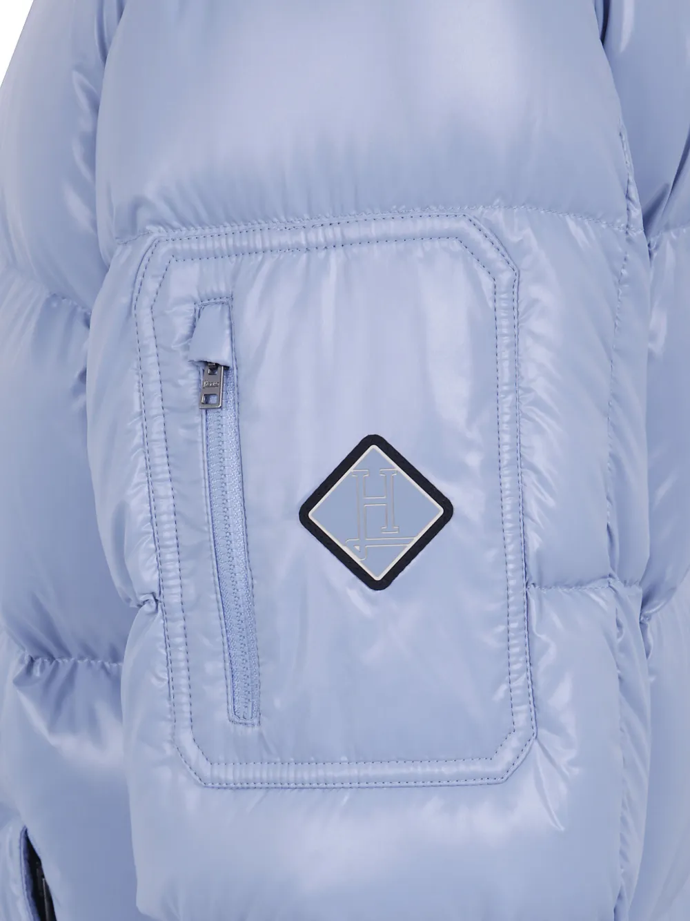 Herno quilted hooded jacket Blauw