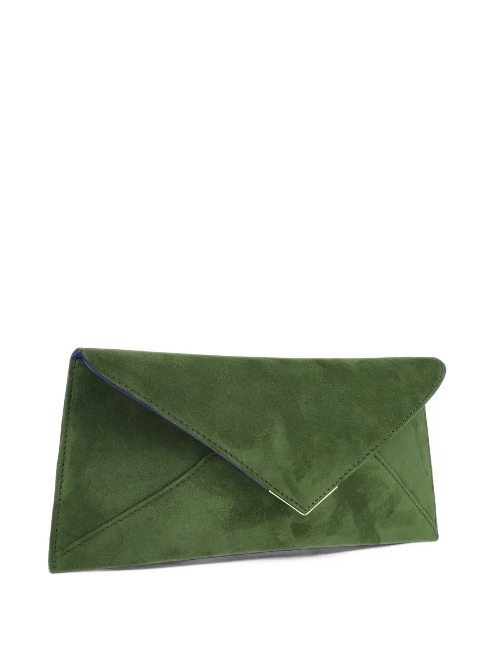 Tyler Ellis 28 Lee Lineage suede clutch bag Groen