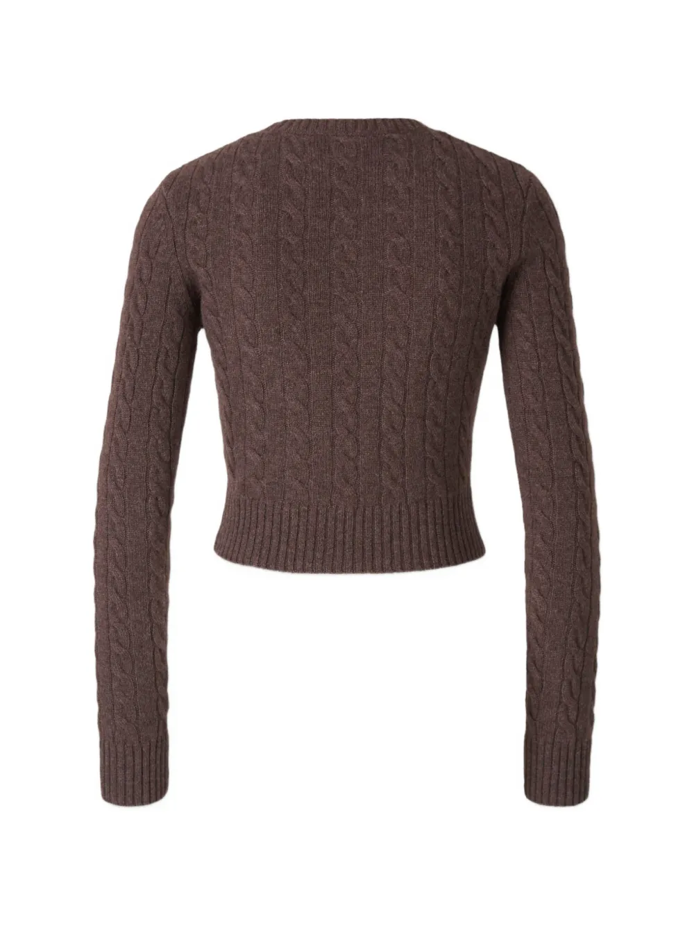 Sporty & Rich cable-knit cropped sweater Bruin