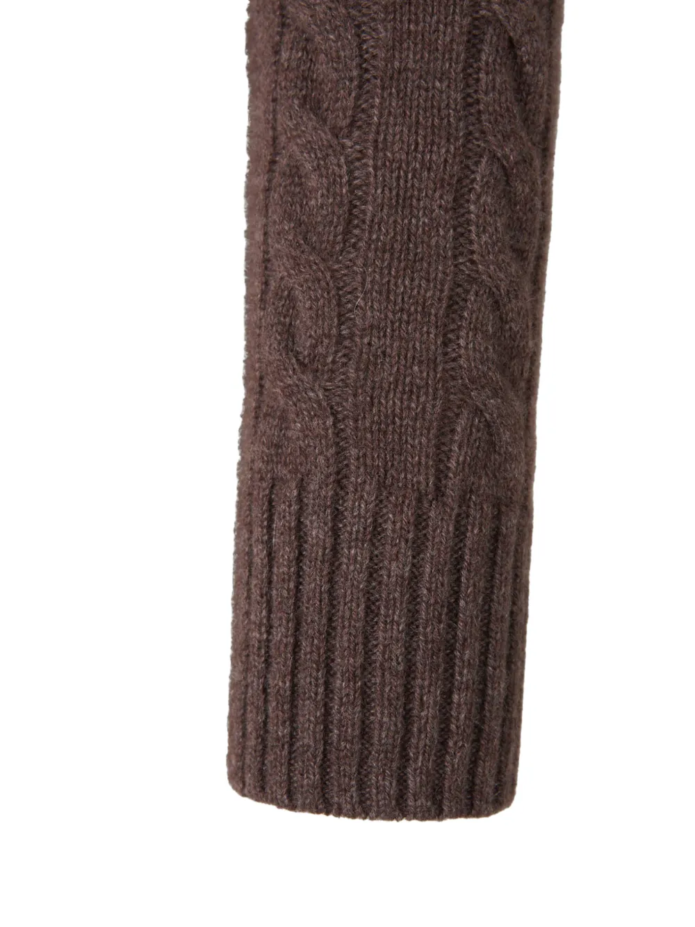 Sporty & Rich cable-knit cropped sweater Bruin