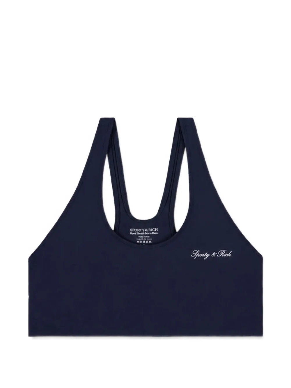 Sporty & Rich Billie logo-print sports top - Blau