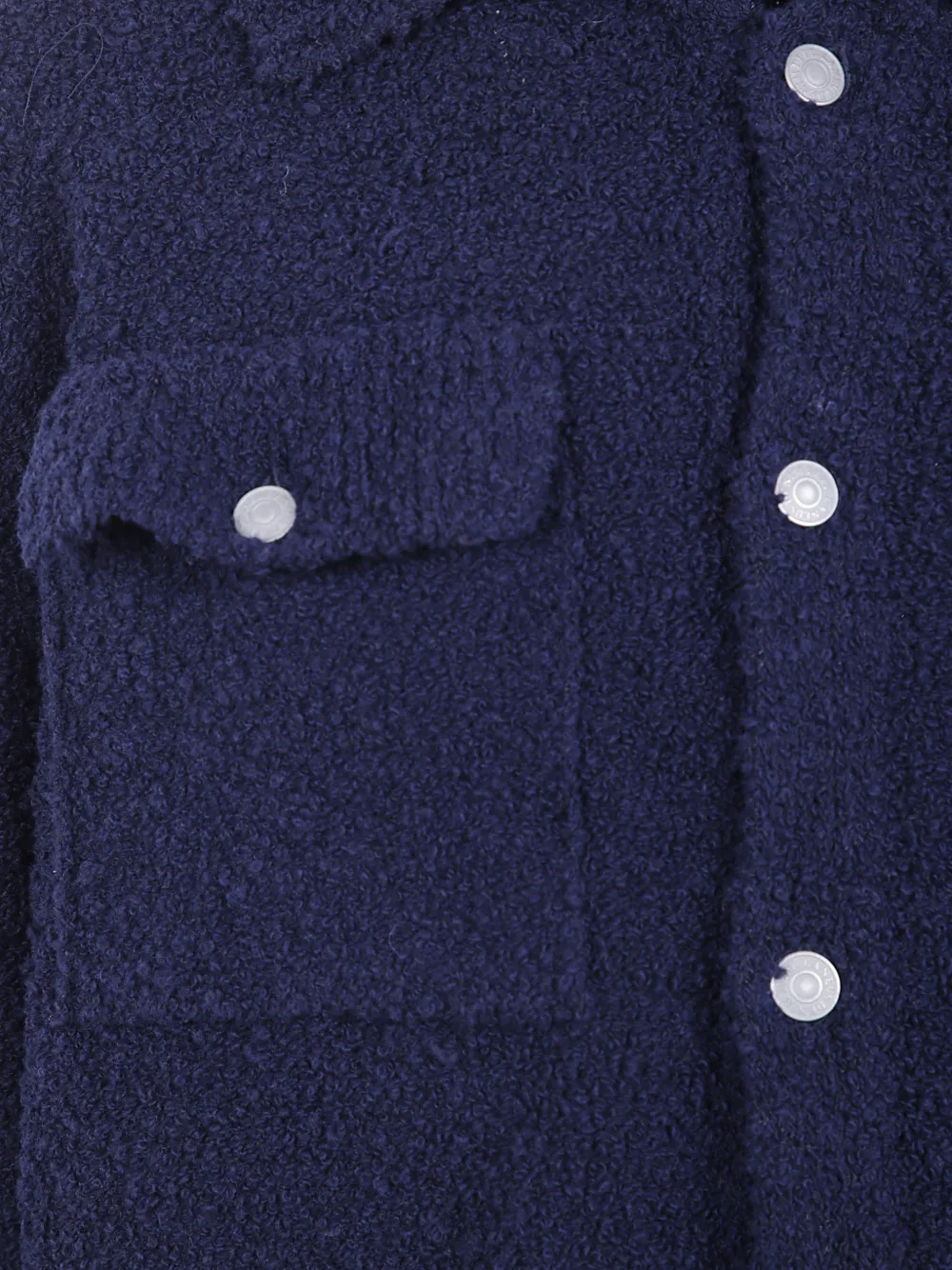 Laneus bouclé-texture overshirt Blauw
