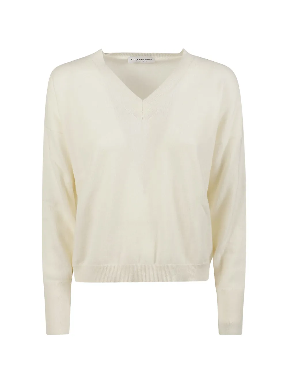 EDOARDO GORI V-neck cashmere sweater - Bianco