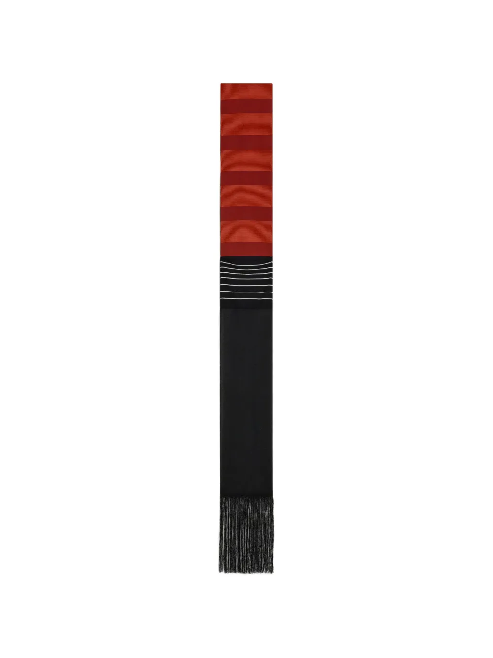 Ferragamo long scarf with fringe detail Zwart
