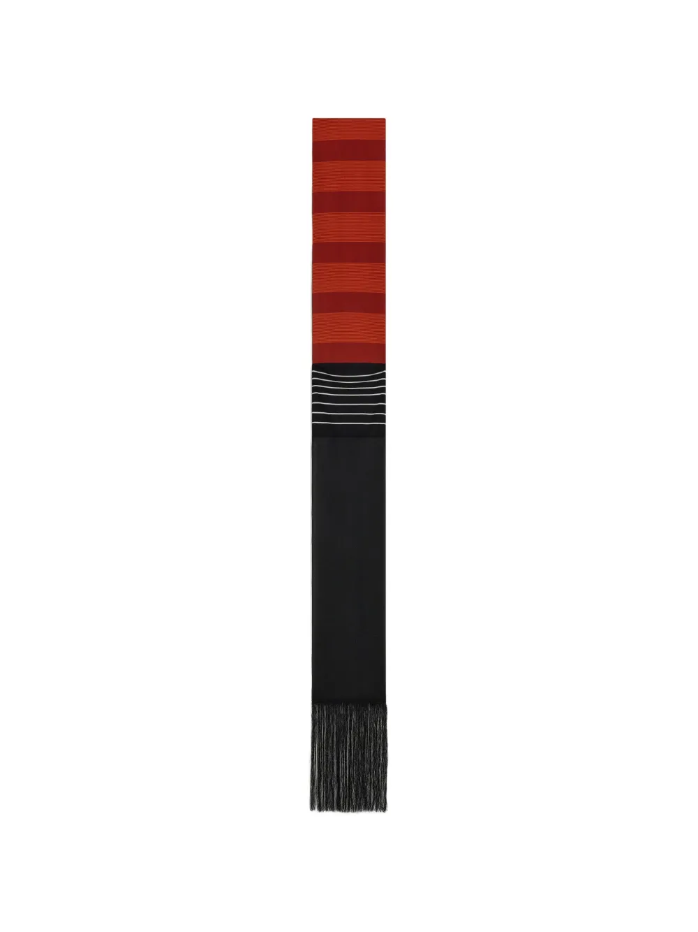 Ferragamo long scarf with fringe detail Zwart