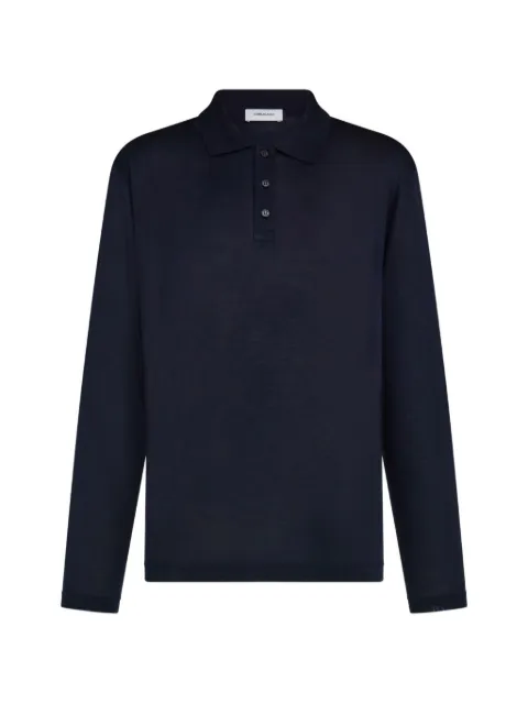 Ferragamo long-sleeved silk polo shirt