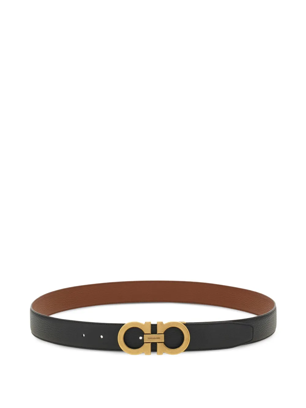 Ferragamo Gancini reversible and adjustable belt - Schwarz