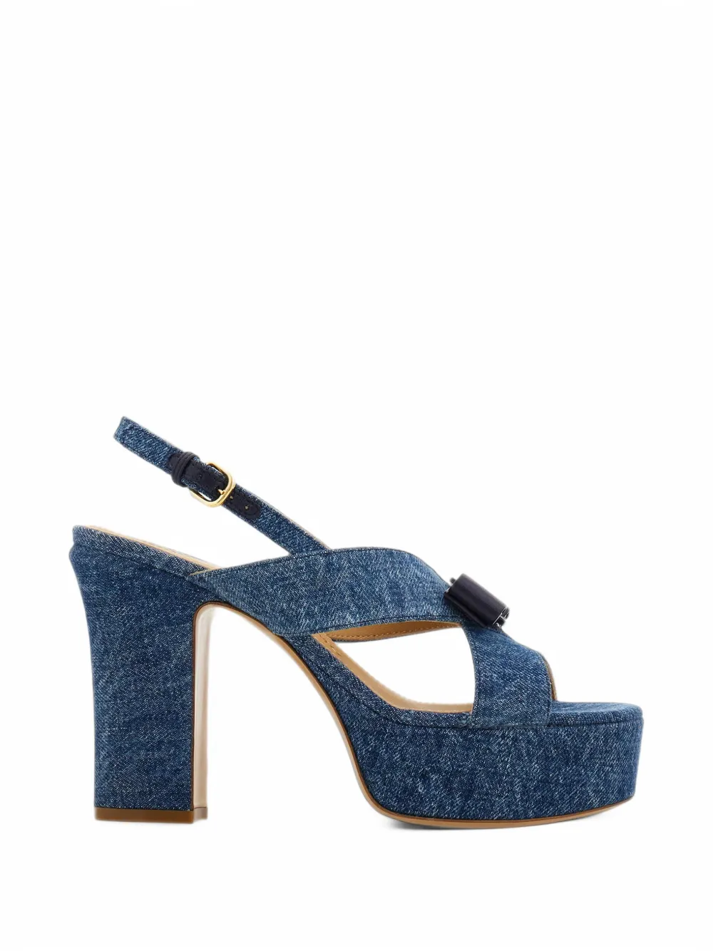 Ferragamo Vara bow platform sandals - Blau