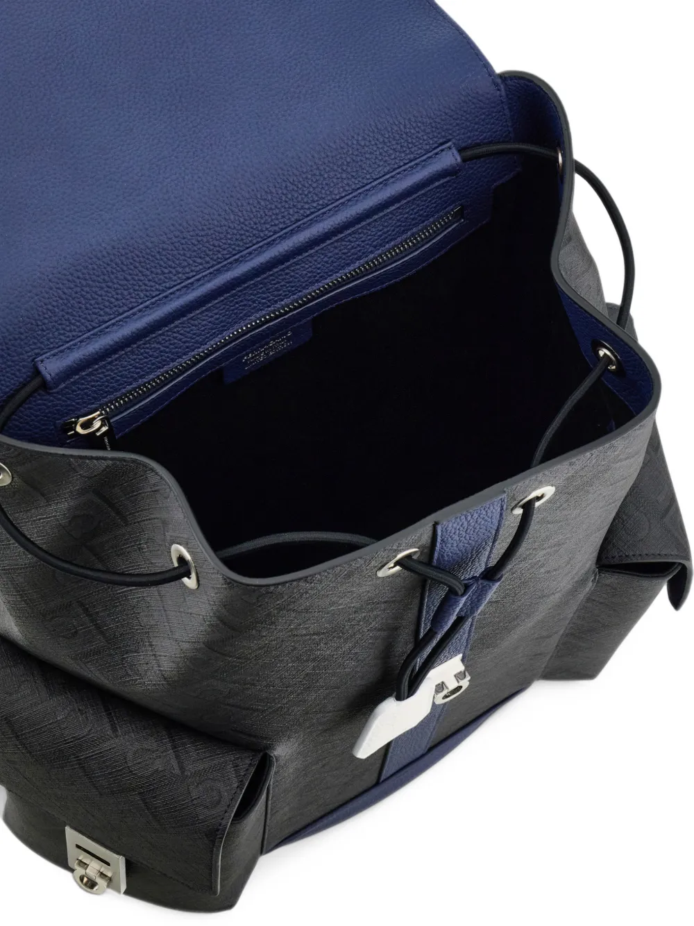 Ferragamo dual-pocket backpack citymatch capsule Zwart