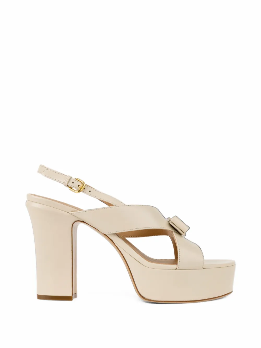 Ferragamo Vara bow platform sandals - Nude