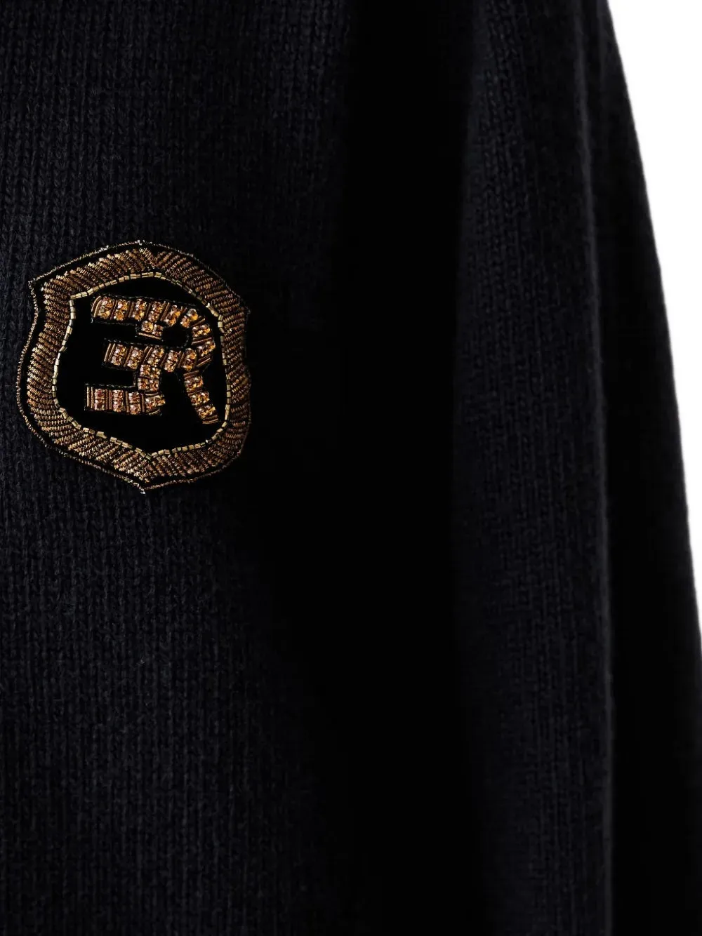 Ermanno Scervino logo-patch high-neck sweater Blauw