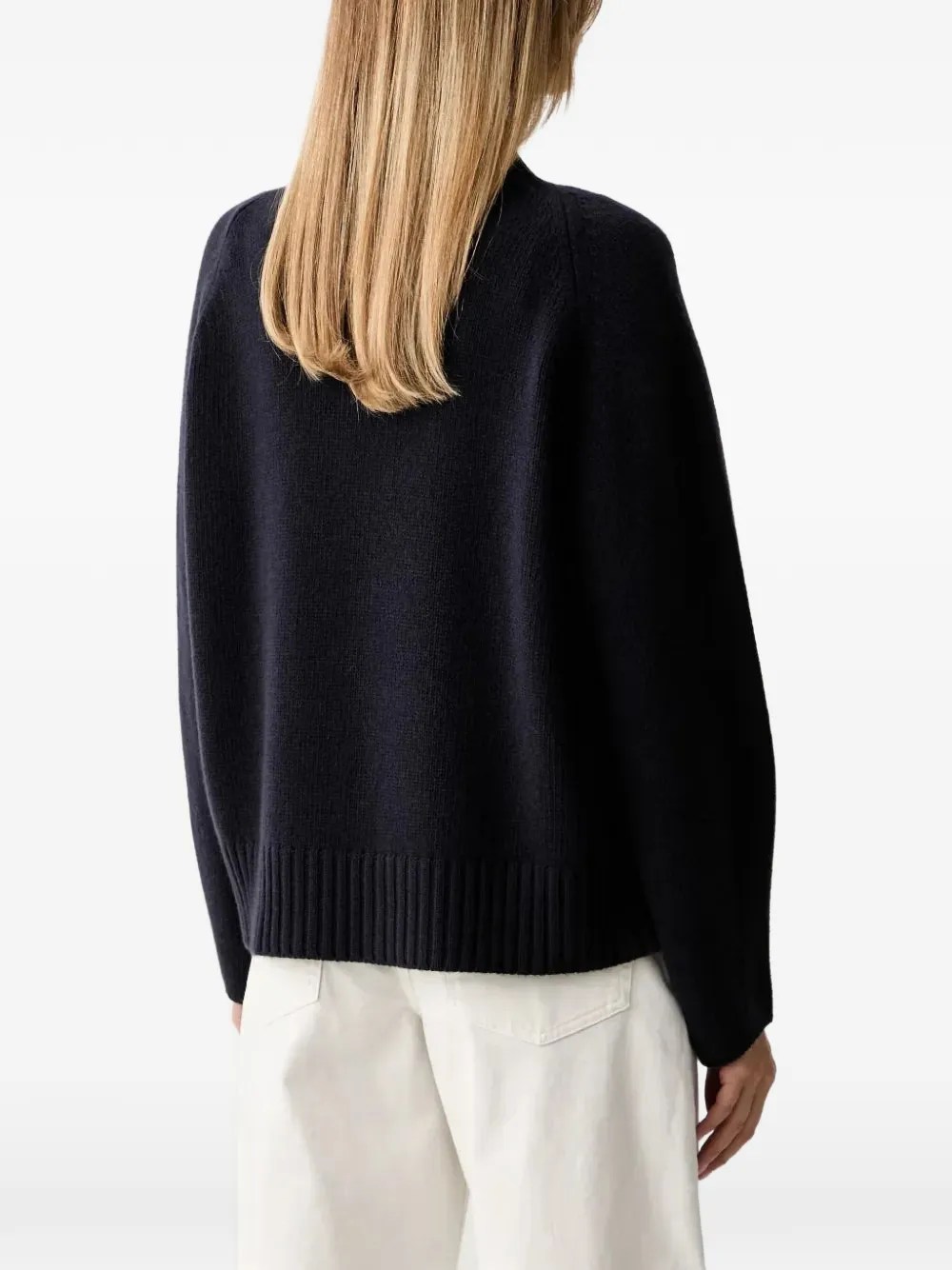 Ermanno Scervino logo-patch high-neck sweater Blauw