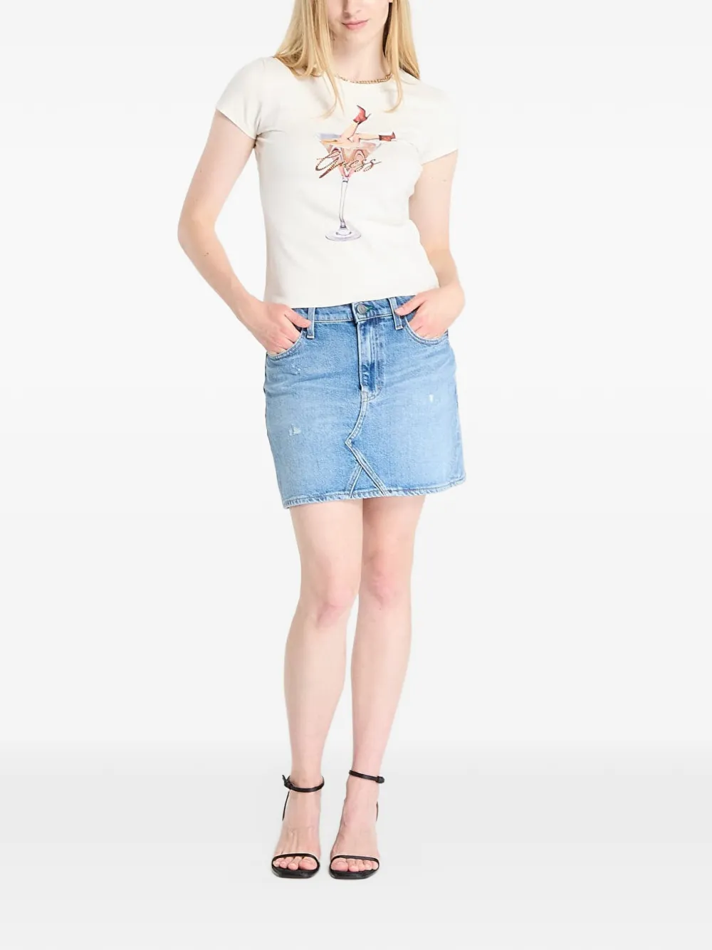 GUESS USA graphic-print T-shirt Wit
