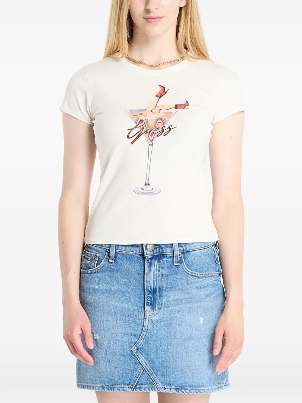 GUESS USA graphic-print T-shirt Wit