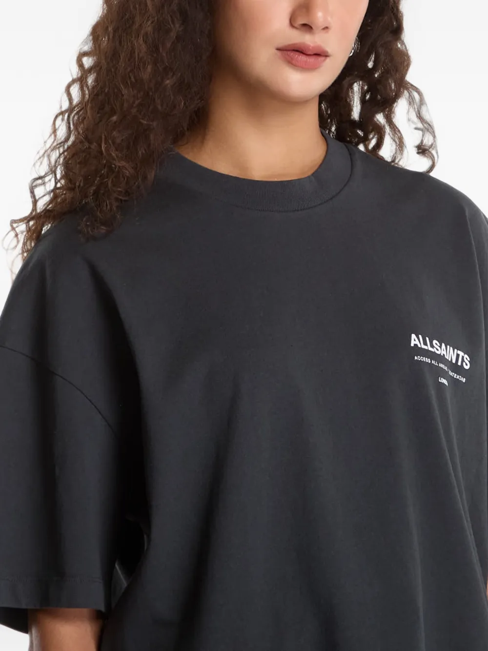AllSaints Backstage oversized cotton T-shirt Grijs