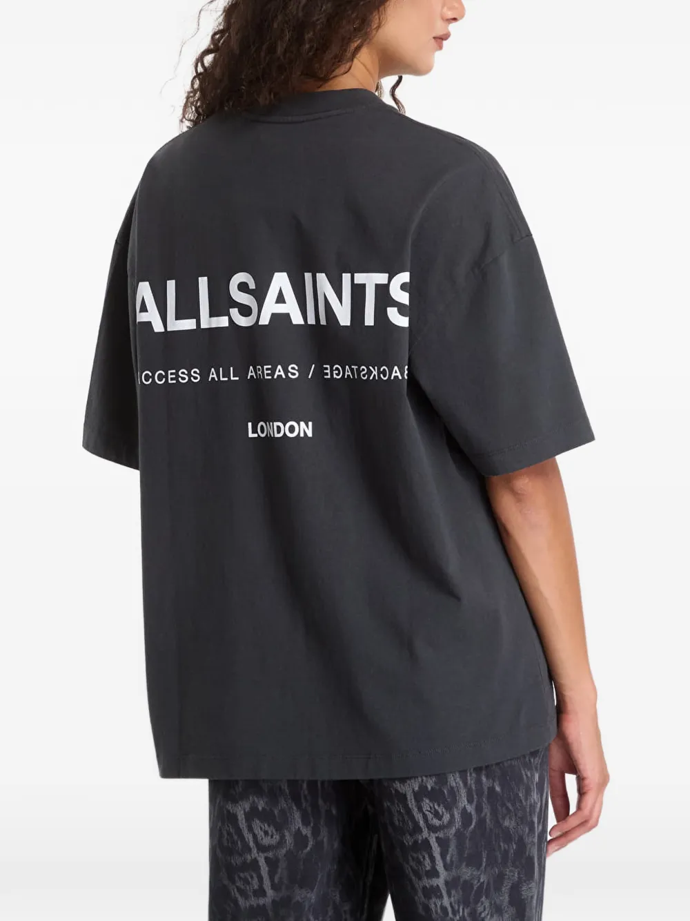 AllSaints Backstage oversized cotton T-shirt Grijs