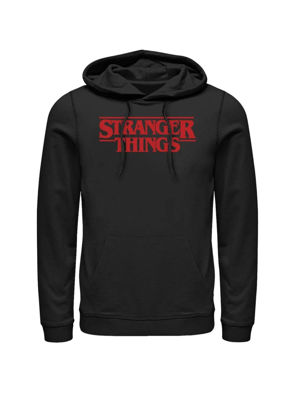 LESSONS MERCH Stranger Things hoodie met logo-print Zwart
