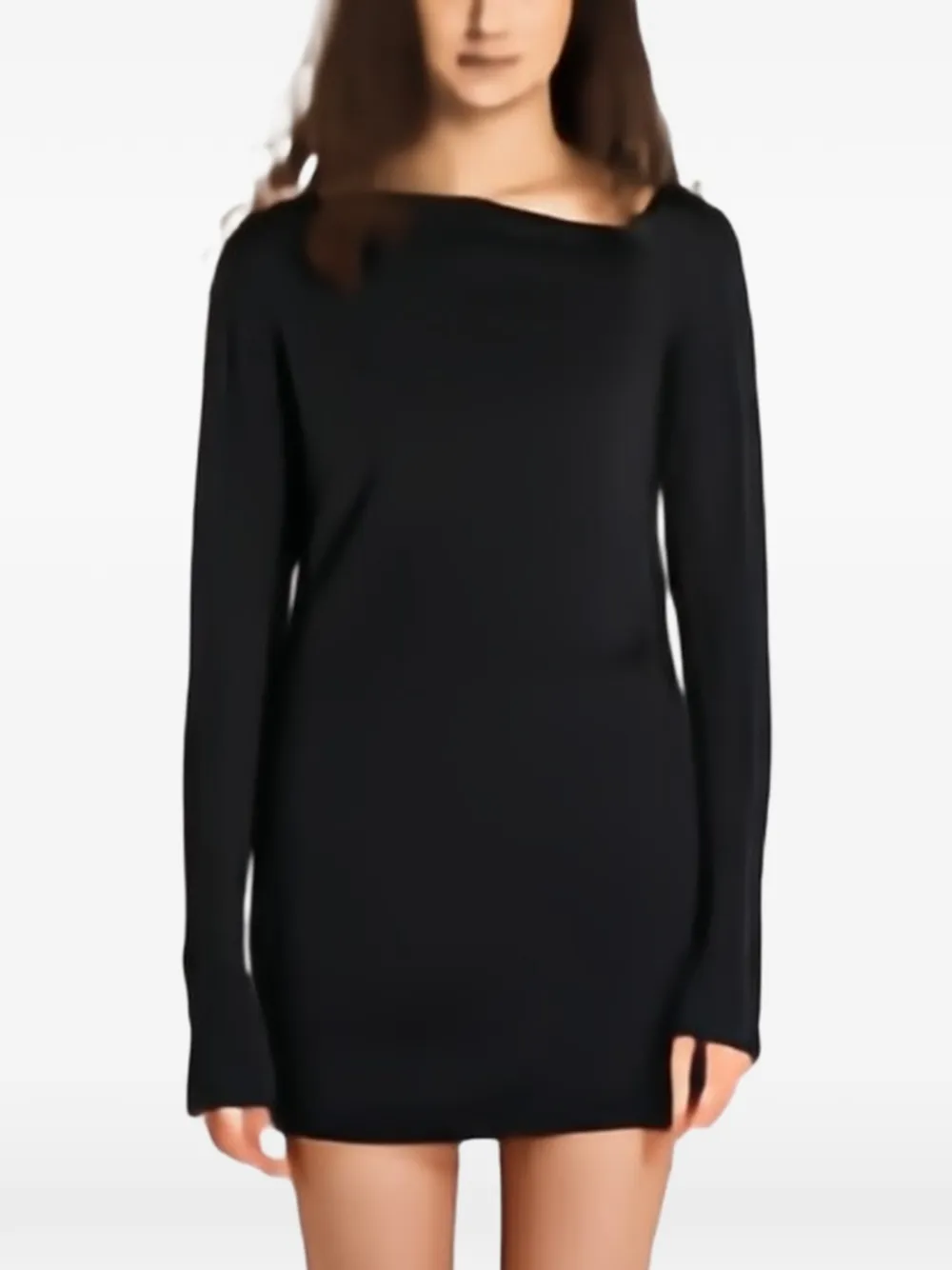 AllSaints Seyma draped dress Zwart