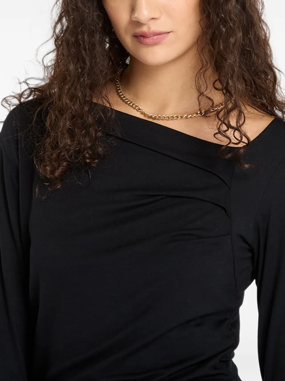 AllSaints Seyma draped dress Zwart