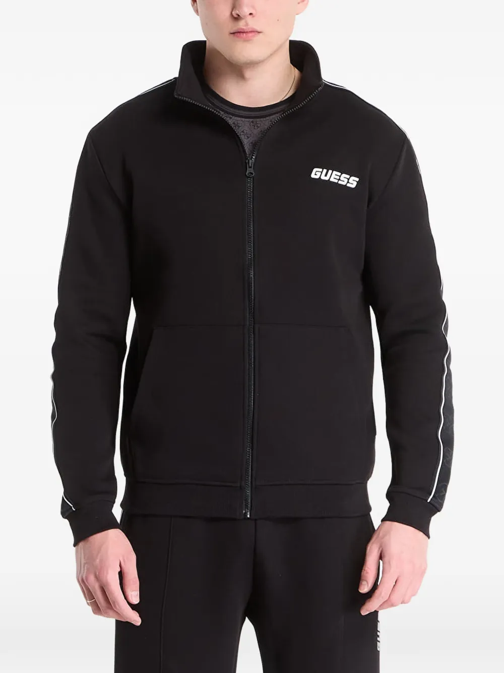 GUESS USA side logo sweatshirt Zwart