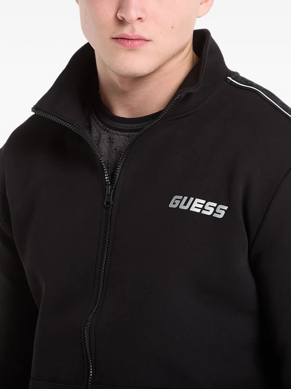 GUESS USA side logo sweatshirt Zwart