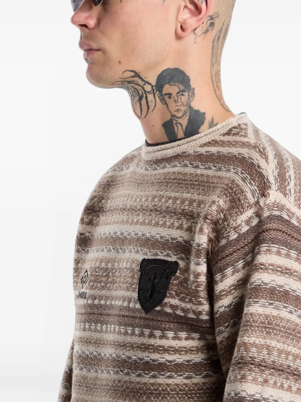 UMBRO fair isle crest sweater Bruin