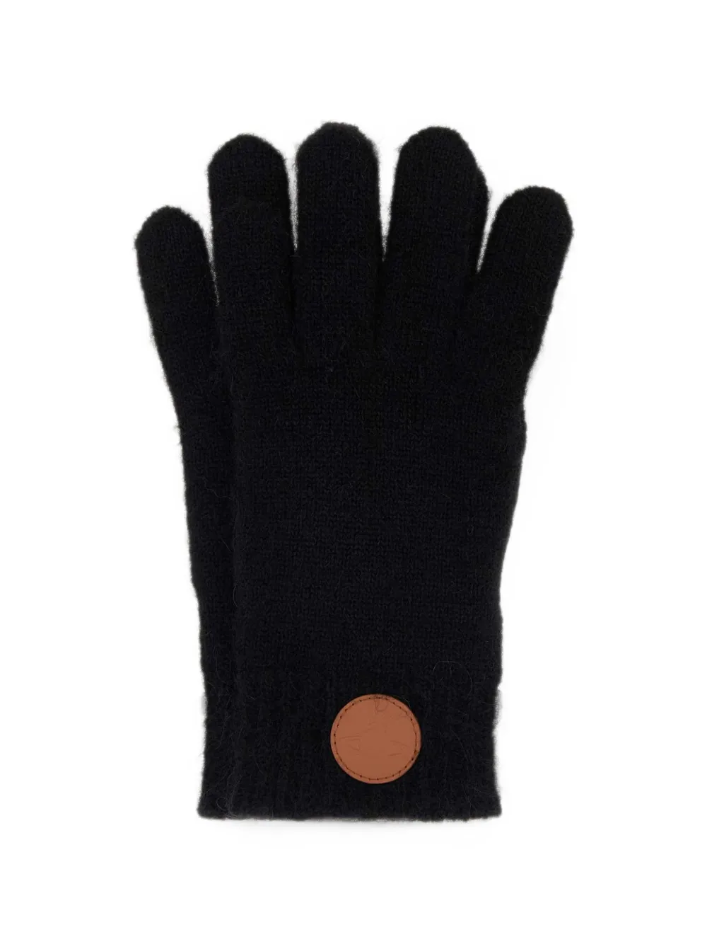Vivienne Westwood logo-patch knit gloves Zwart