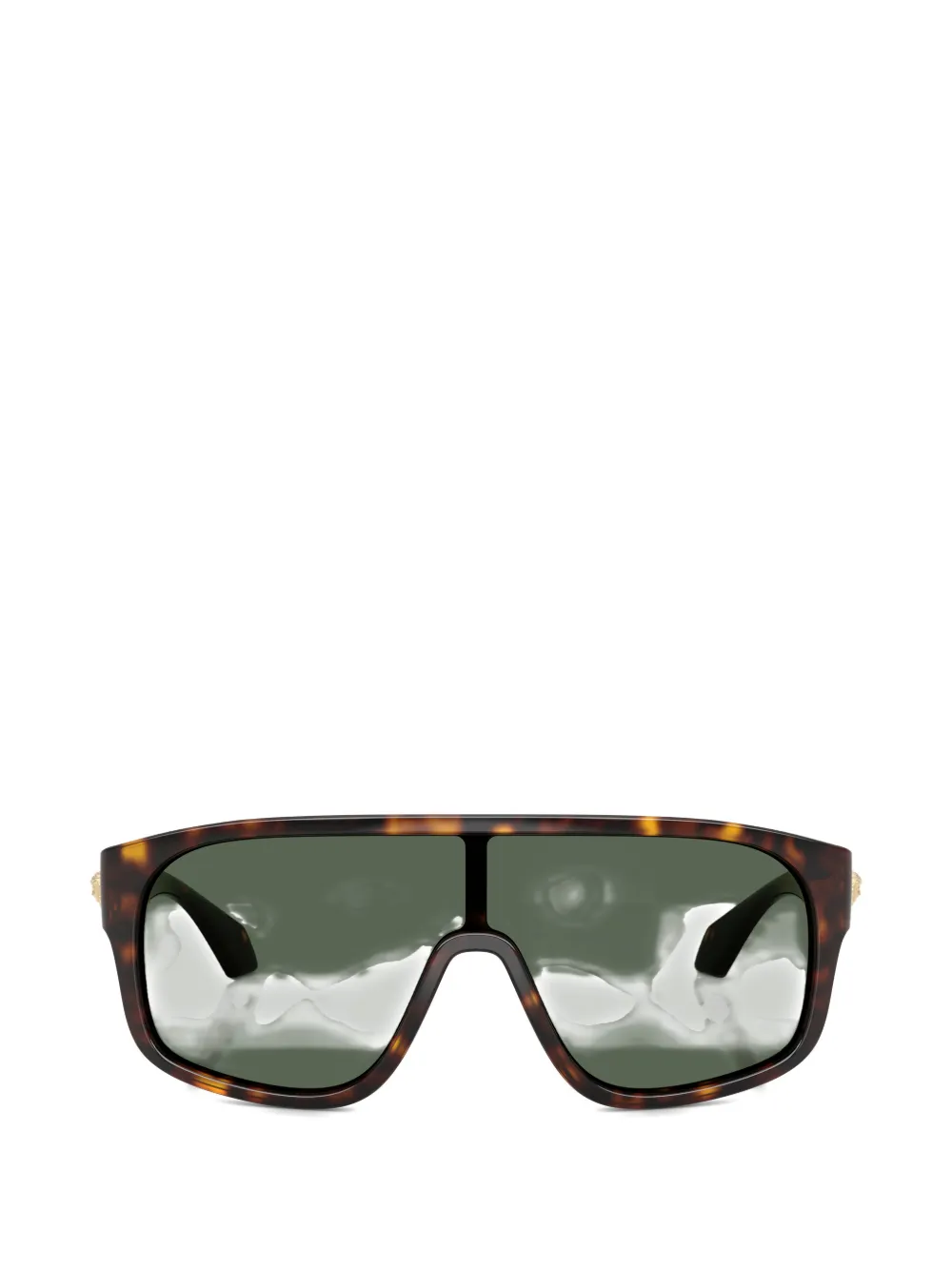 Versace Eyewear tortoiseshell-effect geometric-frame sunglasses Bruin