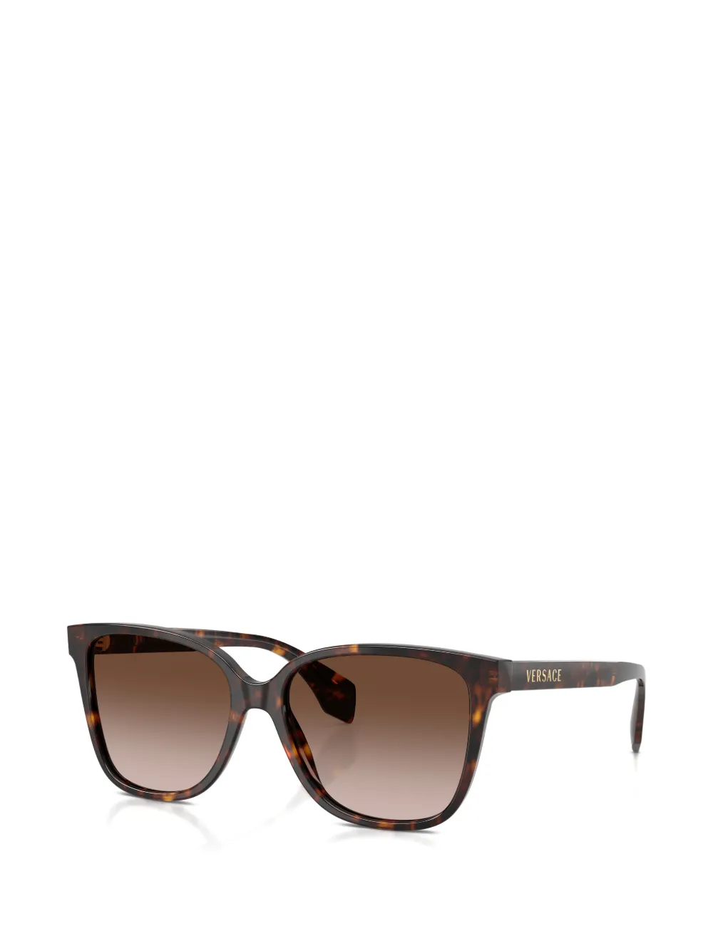Versace Eyewear tortoiseshell-effect rectangle-frame sunglasses Bruin