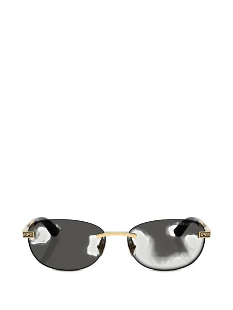 Versace Eyewear Greca rimless oval-frame sunglasses