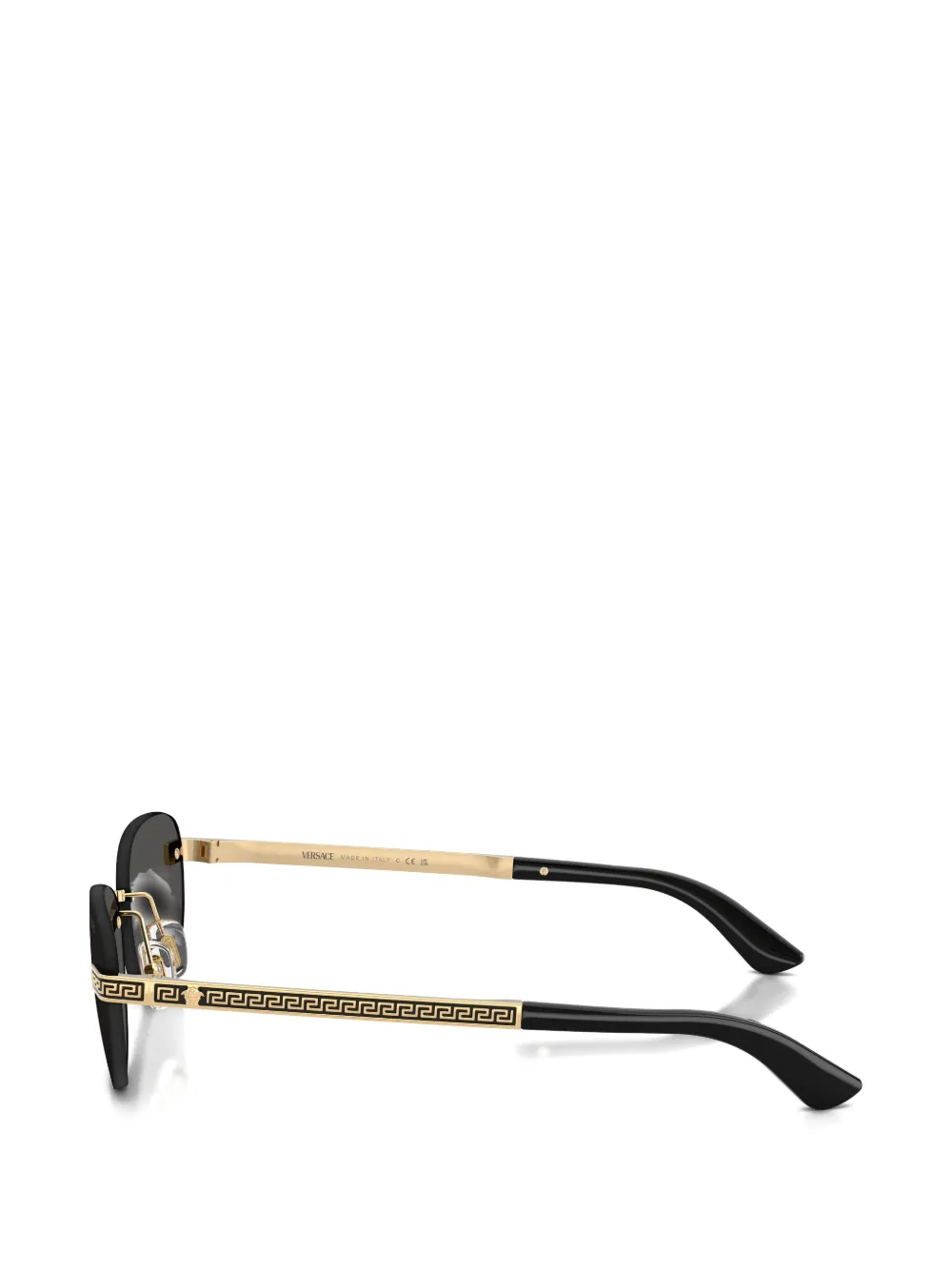 Versace Eyewear Greca rimless oval-frame sunglasses Goud