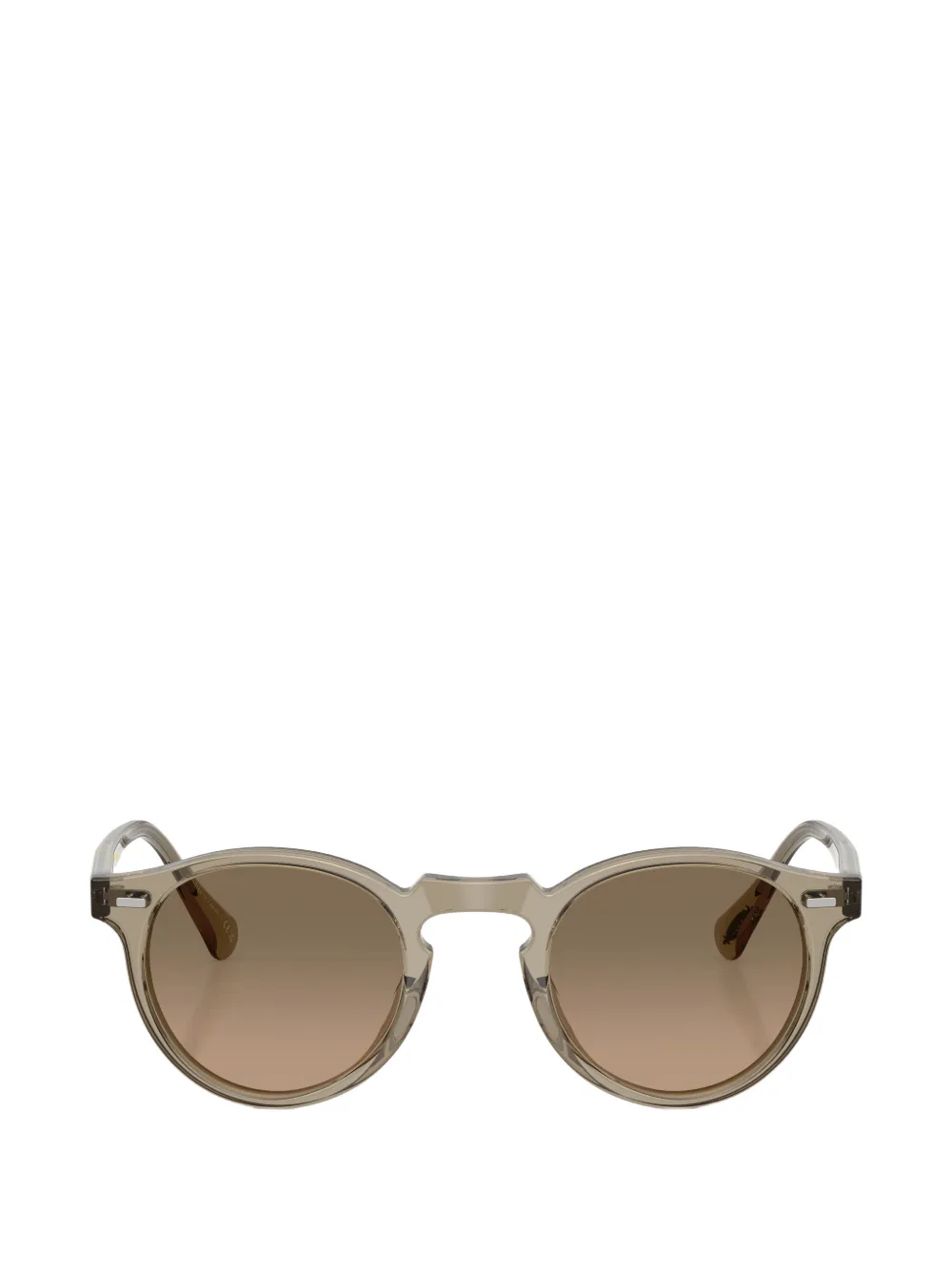 Oliver Peoples Gregory Peck round-frame sunglasses Beige