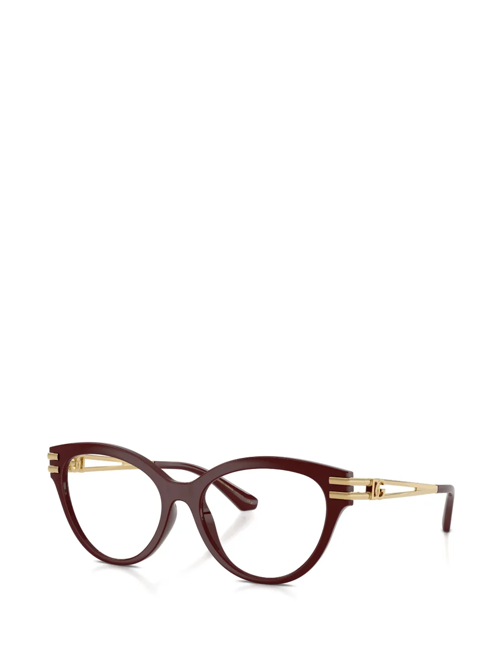 Dolce & Gabbana Eyewear DG logo-plaque cat-eye sunglasses Rood