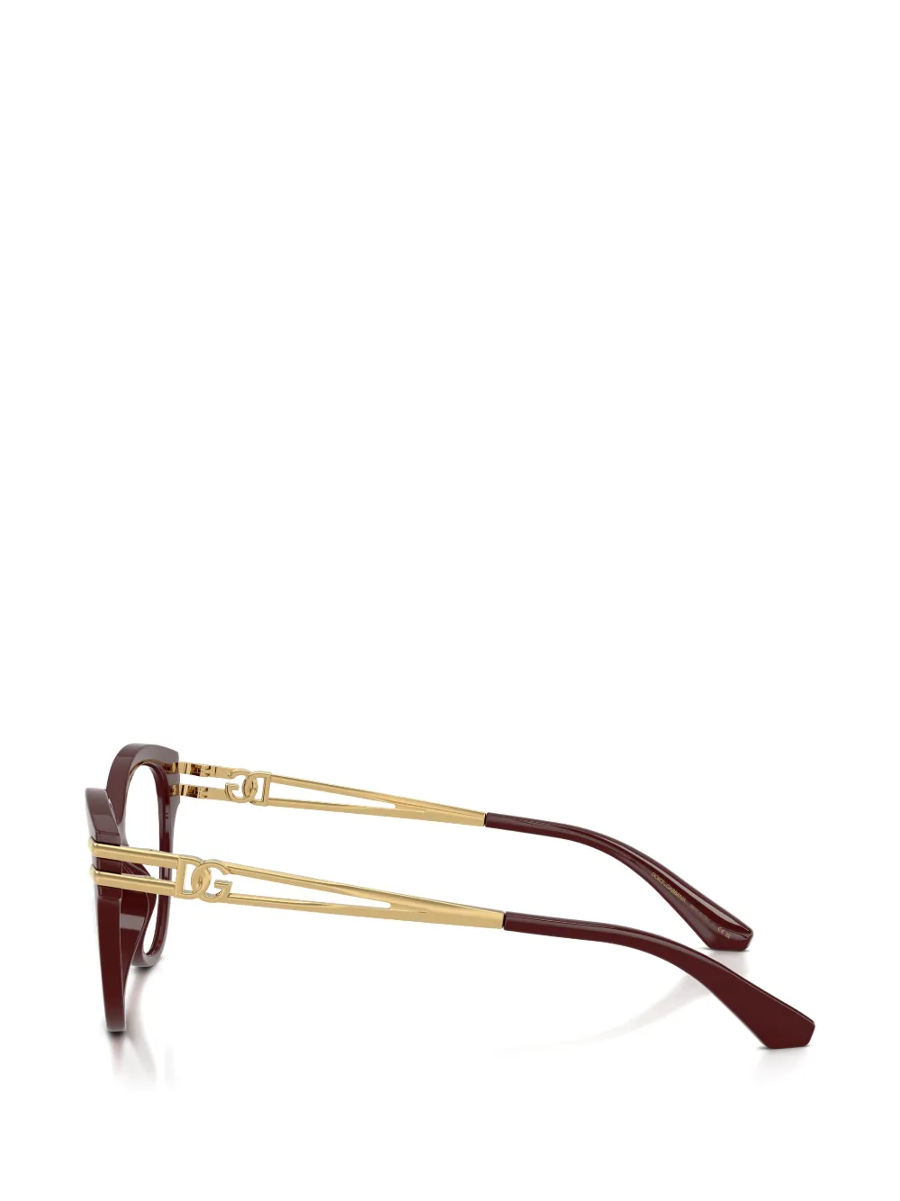 Dolce & Gabbana Eyewear DG logo-plaque cat-eye sunglasses Rood