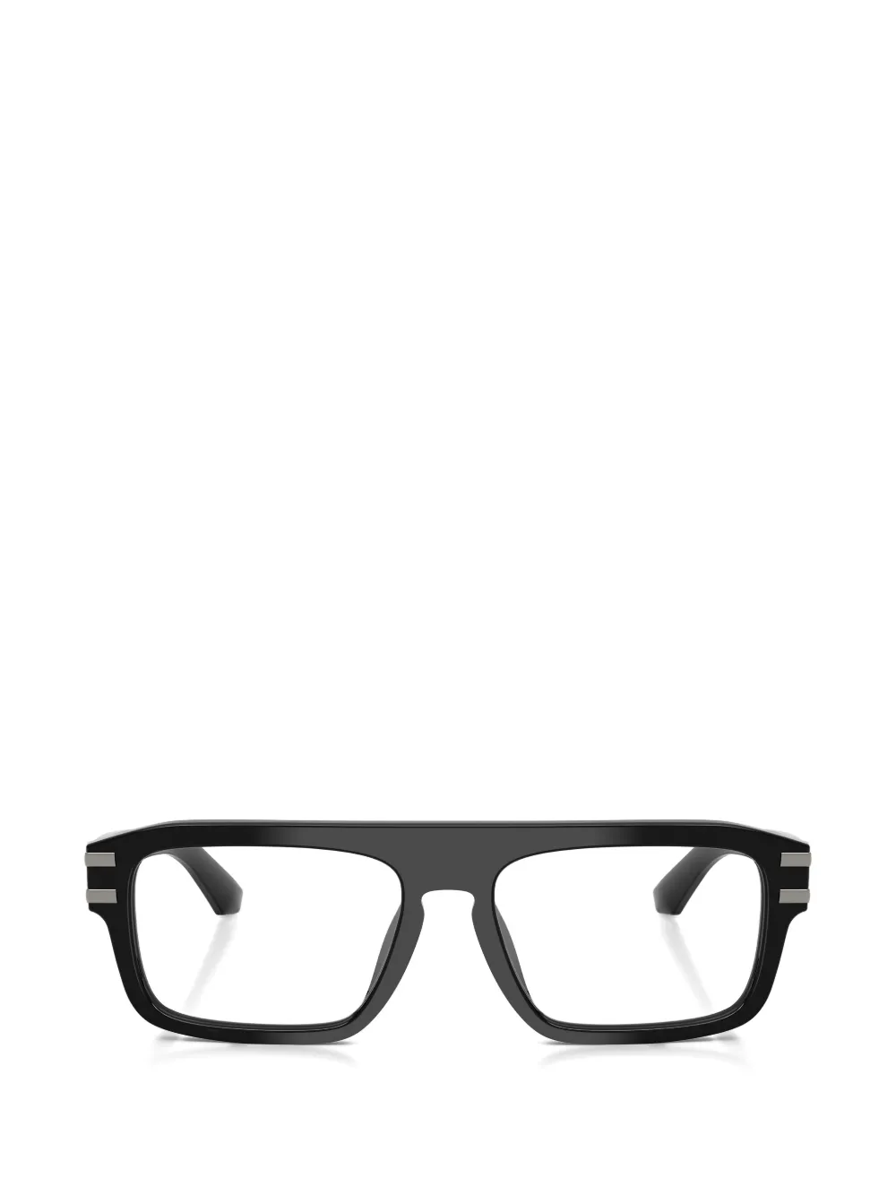 Dolce & Gabbana Eyewear DG-plaque rectangle-frame glasses - Nero