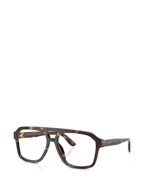 Dolce & Gabbana Eyewear tortoiseshell-effect pilot-frame glasses