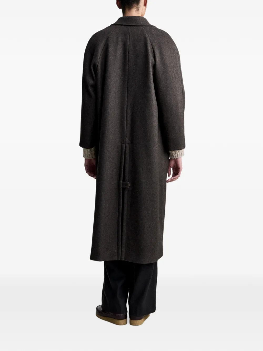 A.P.C. Ruimvallende jas van gerecycled wol Bruin