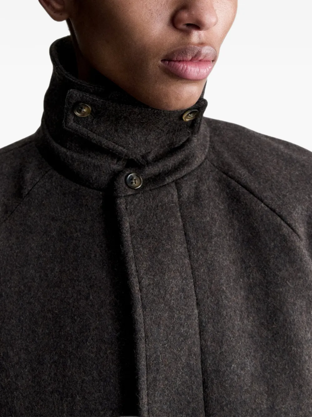 A.P.C. Ruimvallende jas van gerecycled wol Bruin