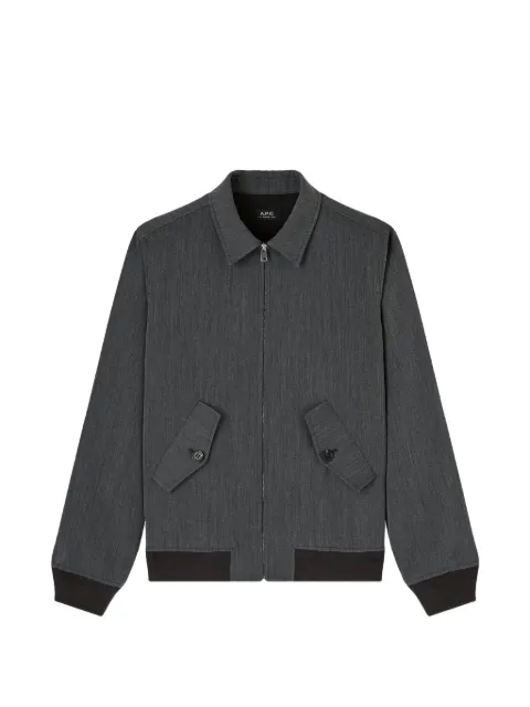 A.P.C. Gaspard classic gray jacket in a cotton-wool blend